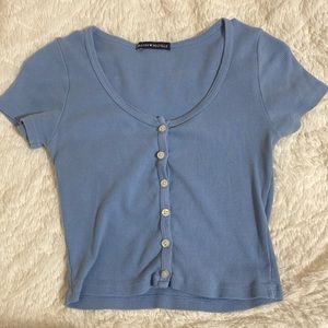 Brandy Melville button up crop top